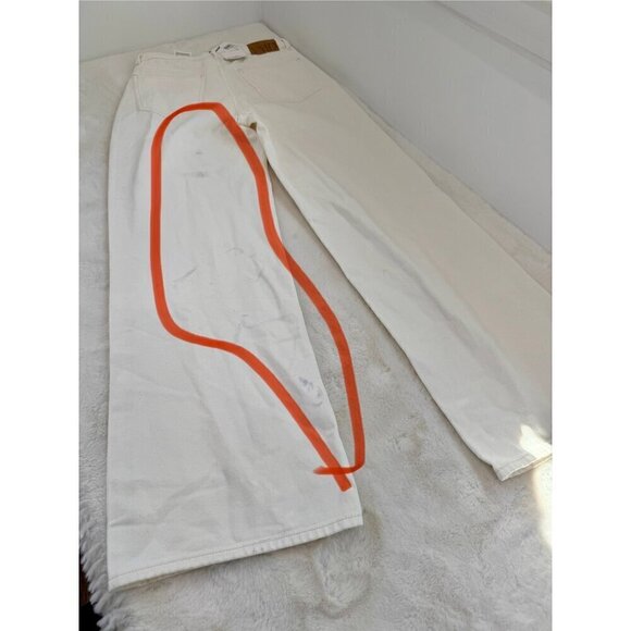 New VERO MODA Women's Size 29/32 Kathy High Waist Wide Leg Jeans Snow White - Picture 4 of 13